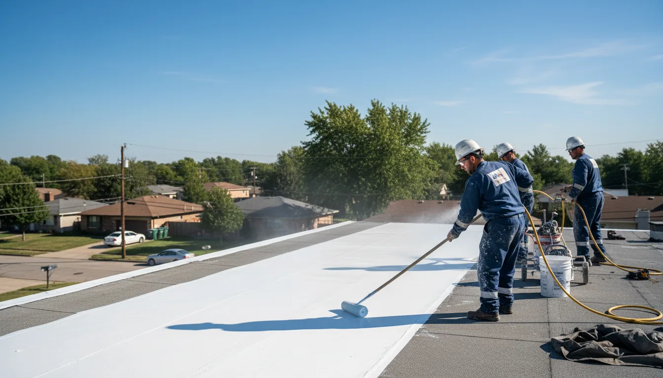Commercial roof coating in Burdett, NY near me